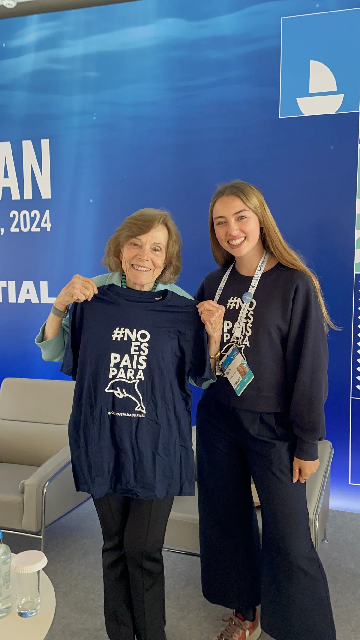 Activist Olivia Mandle with Sylvia Earle